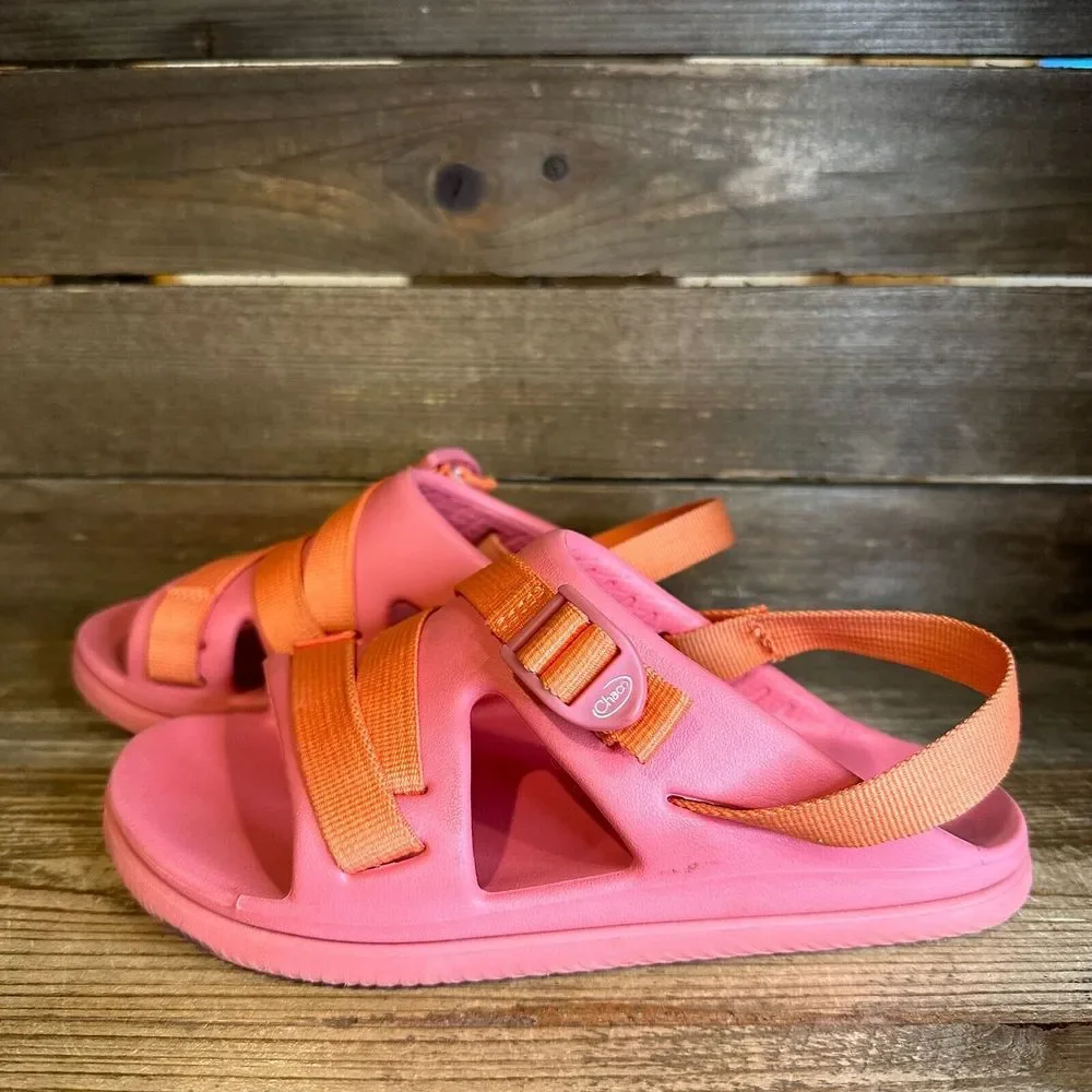Childrens Kids Chaco Chillo Pink‎ Sport Comfort Outdoor Sandals Slides Size 3 Y